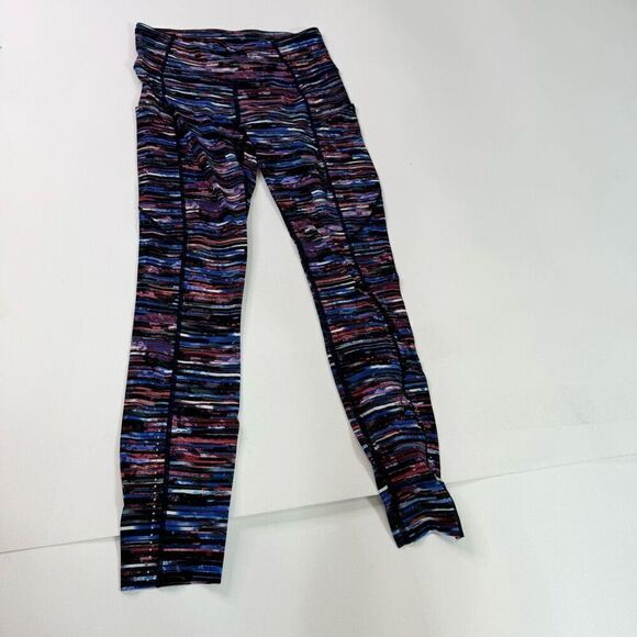 Lululemon Leggings Womens 4 Multi-Color High-Rise Yoga Pants Ankle - Picture 1 of 10